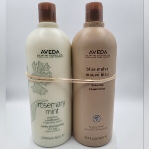 AVEDA Rosemary Mint and Blue Malva Shampoo & Conditioner Duo New